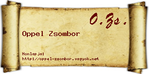 Oppel Zsombor névjegykártya